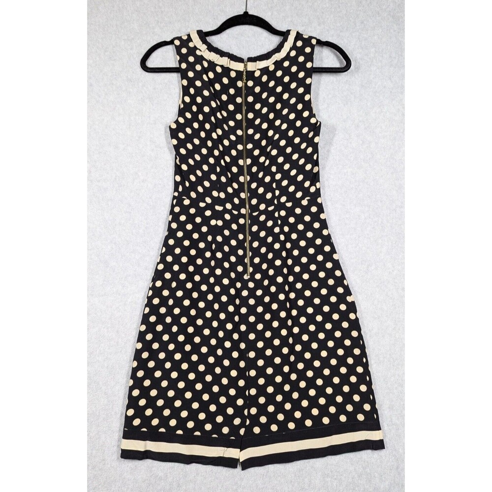 Kate Spade Women Dress Size 00 Hailee Silk Sleeveless Shift Pleated Polka Dot - Picture 4 of 12